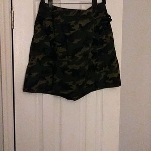 Army fatigue mini skirt